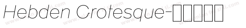 Hebden Grotesque字体转换